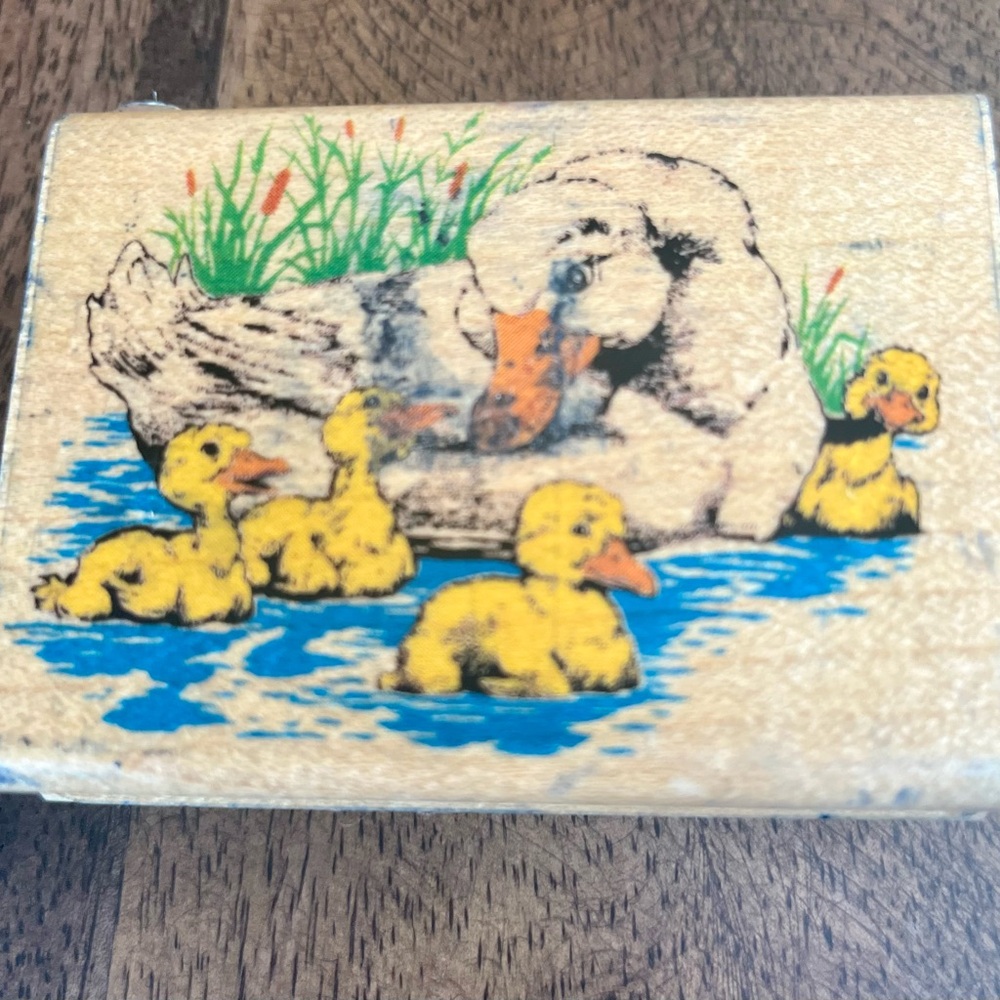 Mama Duck and her Babies Rubber Stamp Inkadinkado 5408 N